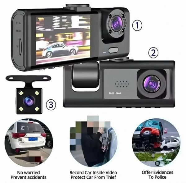 Cámara triple vision DVR Nocturna y Full HD